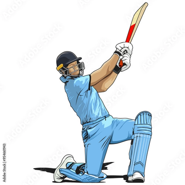 Obraz cricket athlete player illustration design vector