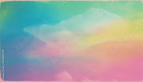Fototapeta Abstract Blurred Color Mesh Gradient with Film Grain and Dust Texture Effect. Overlay with elegant design concept, minimal style composition, smooth soft and warm bright hipster illustration.