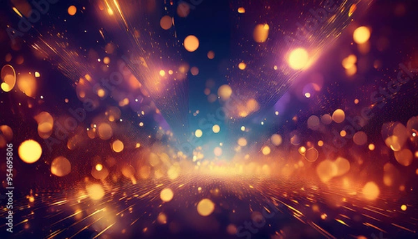 Fototapeta Abstract Blurred Color Mesh Gradient with Film Grain and Dust Texture Effect. Overlay with elegant design concept, minimal style composition, smooth soft and warm bright hipster illustration.