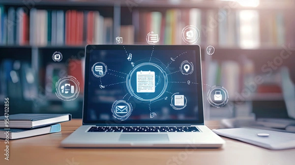 Fototapeta Empowering Knowledge: The Digital Learning Experience