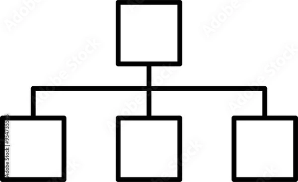 Fototapeta Flowchart. Hierarchy vector icons. Org chart. Organizational flow. Vector