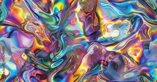 Obraz A vibrant, abstract swirl of colors creating a fluid, dynamic pattern, ideal for backgrounds or artistic designs.