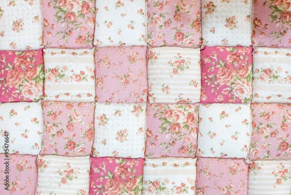 Obraz pink rose quilt background