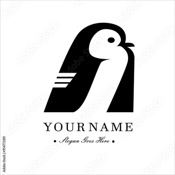 Obraz Simple Logo Penguin Animal design