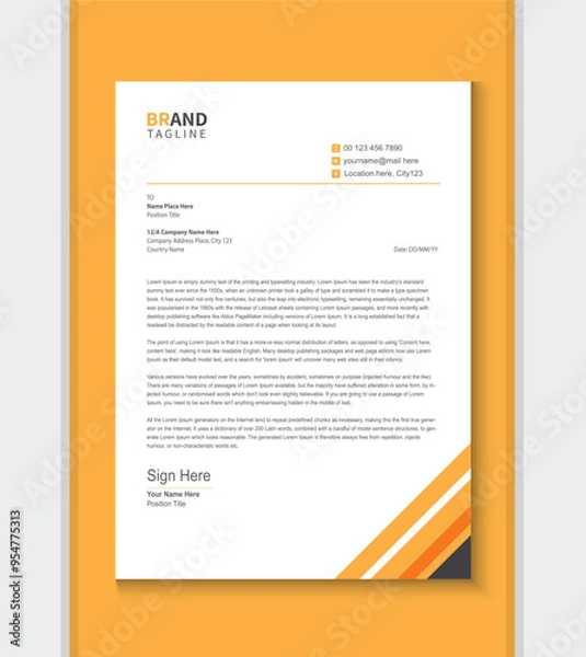 Fototapeta Letterhead template