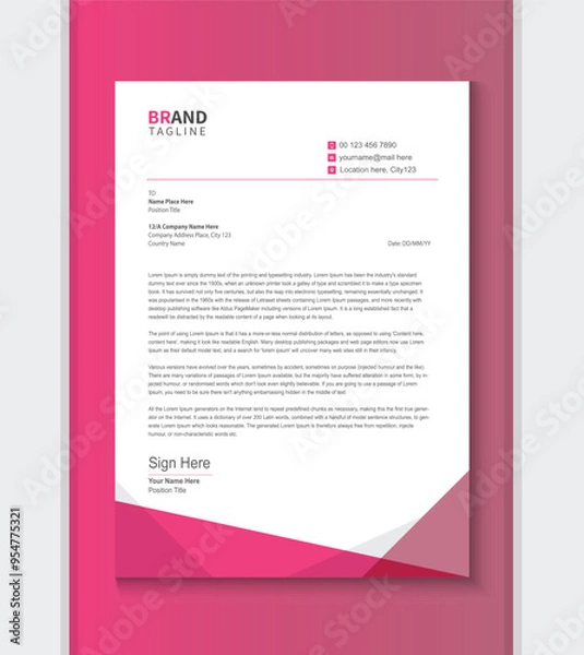 Fototapeta Letterhead template