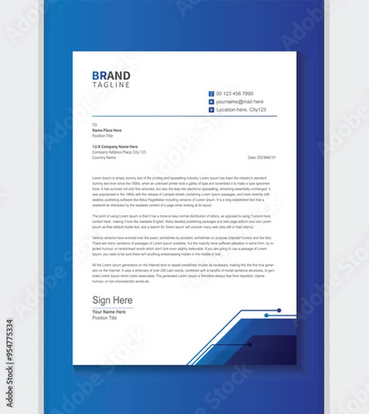 Fototapeta Letterhead template