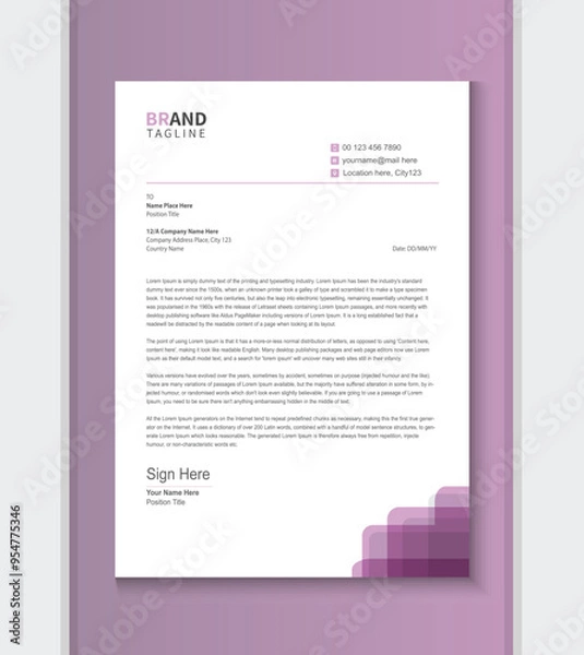 Fototapeta Letterhead template