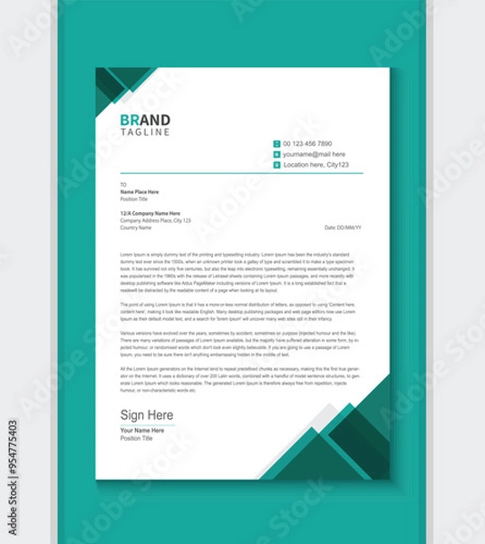 Fototapeta Letterhead template