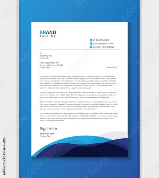 Fototapeta Letterhead template