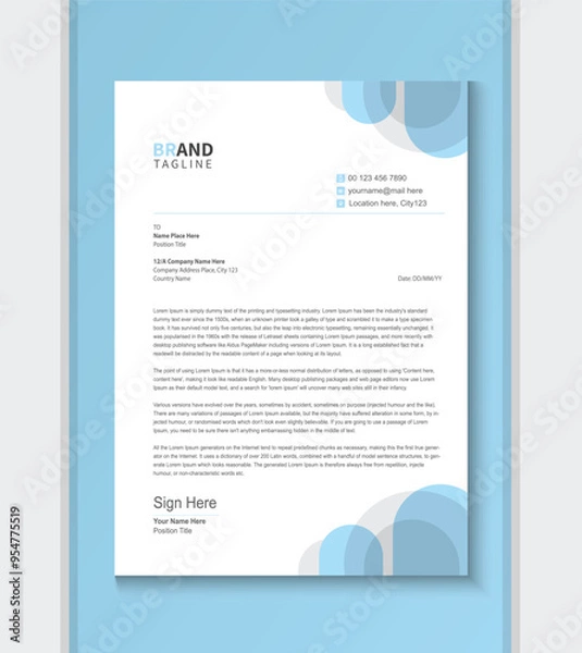 Fototapeta Letterhead template