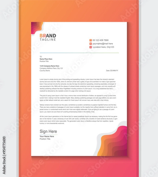 Fototapeta Letterhead template