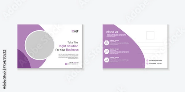 Obraz Corporate business postcard template