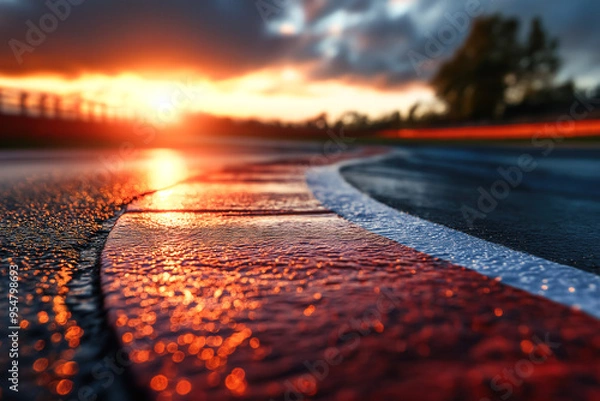 Fototapeta Car Racing Track Background