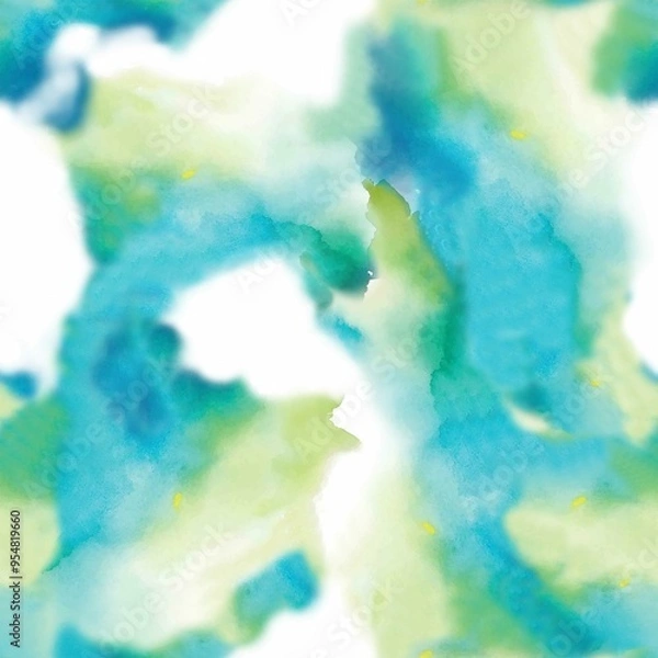 Fototapeta green and blue mixed marble seamless pattern, abstract background, wrapping