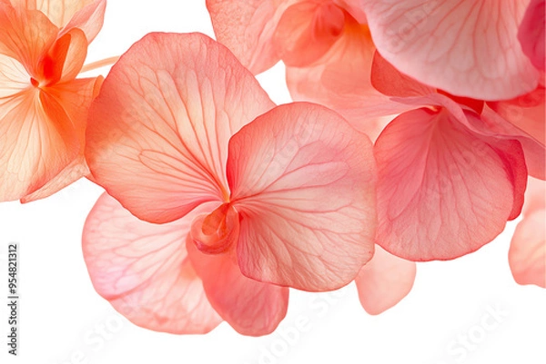 Obraz Coral Orchid Petals: Delicate Veined Texture, Close-Up