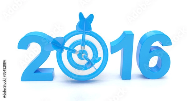 Fototapeta 2016 target 3d render illustration