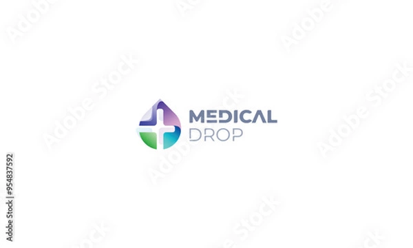 Obraz Medical drop creative unique design vector logo