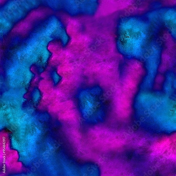 Fototapeta vibrant mixed colors hot pink and purple seamless background, abstract colors tie dye pattern, wrapping, surface