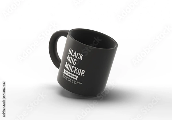 Obraz Black Mug Mockup