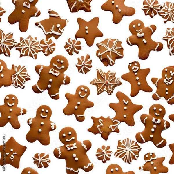 Fototapeta gingerbread man seamless