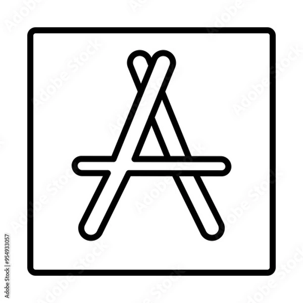Fototapeta App Store line icon