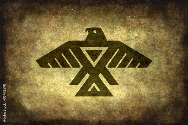 Obraz Native American Thunderbird, teksturowana ilustracja