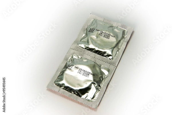 Fototapeta 2 packs of condom.