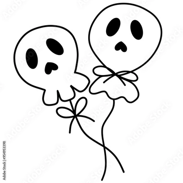 Obraz Cute ghost balloon