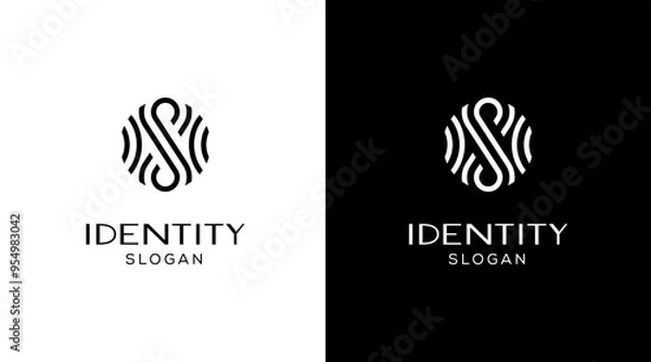 Fototapeta Minimalist modern and creative letter S logo design. Luxury S logo icon