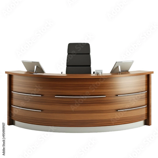 Fototapeta Reception desk on Transparent background