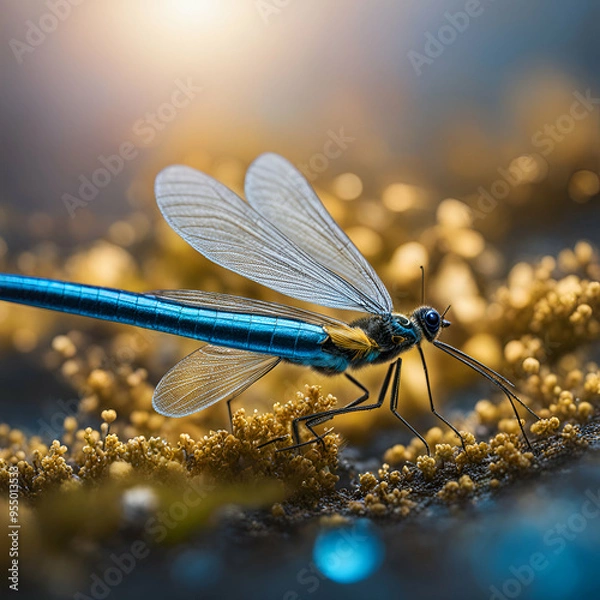 Obraz Macro Photography in dragonfly 