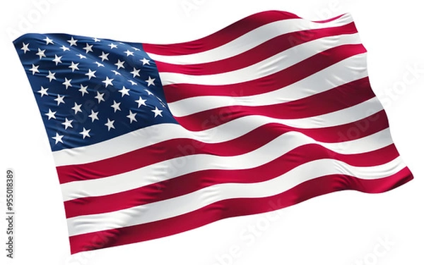 Obraz american flag isolated on white