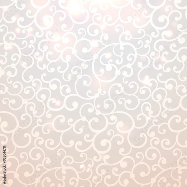 Obraz Christmas vintage winter background. seamless pattern under the mask, vector