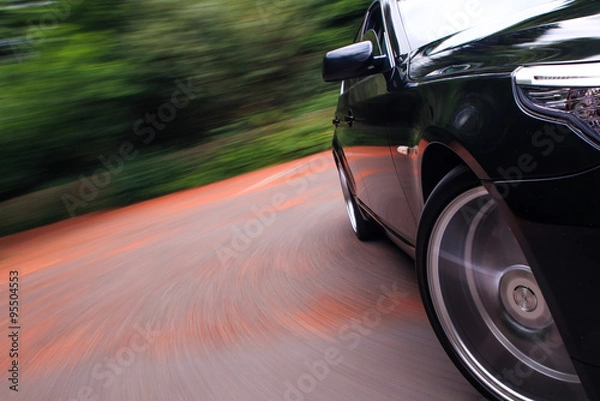 Obraz Fast driving car.