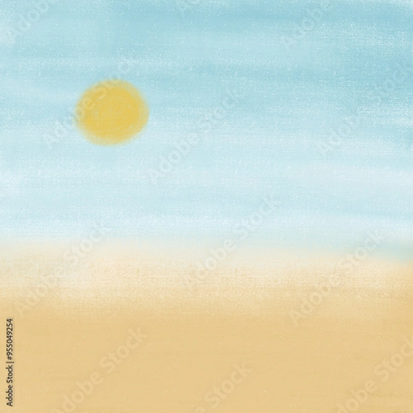 Obraz Sunset on the beach digital paint background