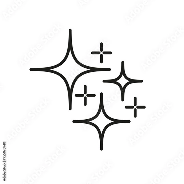 Fototapeta The glitter icon. A simple flat vector illustration on a white background
