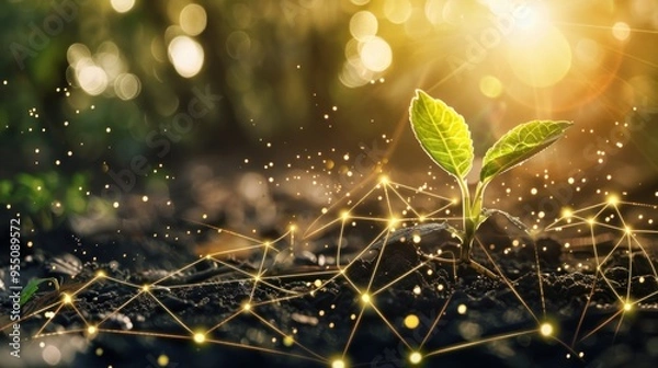 Obraz water drops on the grass