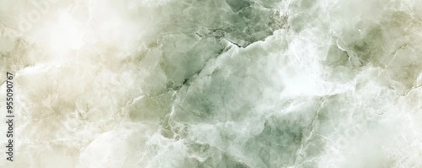 Obraz Seamless marble pattern in soft olive with subtle white highlights, [Abstract Background Marble], [Earthy and elegant]
