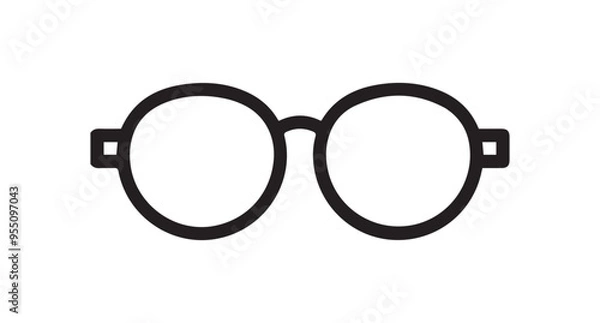 Obraz Retro eye glasses vector icon
