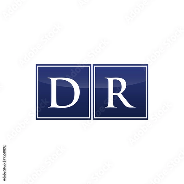 Obraz Letter Initial Logo DR