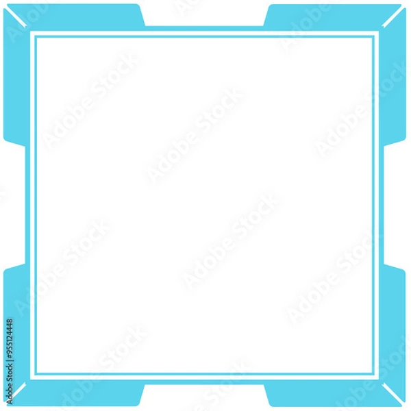 Fototapeta line square frame and corner design