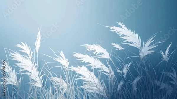 Obraz Kans Grass in Papercut Style - Elegant Nature Design
