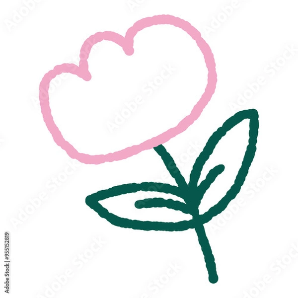 Fototapeta Doodle Flower Hand Drawn Illustration