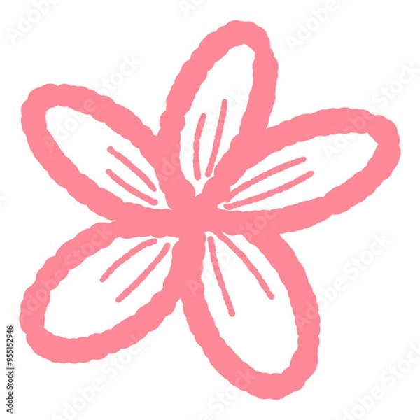 Fototapeta Doodle Flower Hand Drawn Illustration