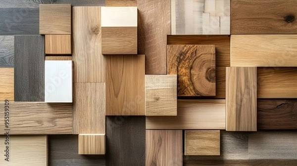 Obraz Rustic wooden plank background with textured grain, perfect for vintage design projects