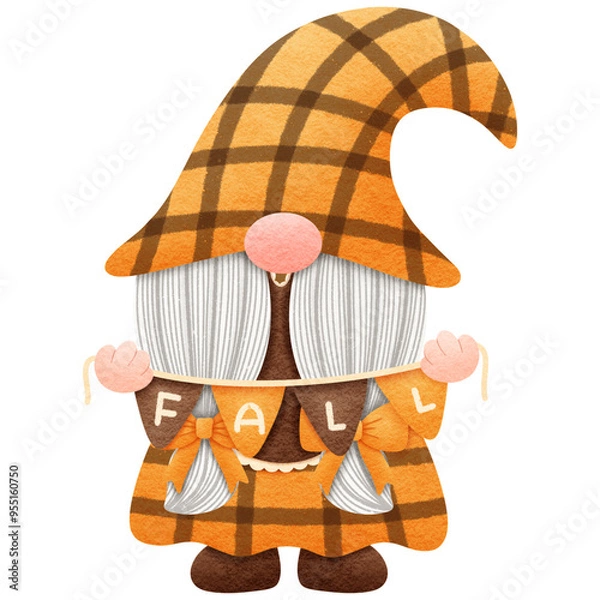 Obraz Autumn Gnome with Flags