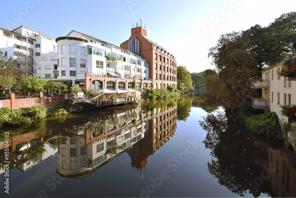Obraz Häuser an der Weißen Elster, Leipzig