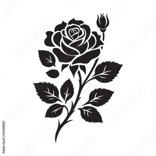 Fototapeta creative rose design using adobe illustrator and vactor..