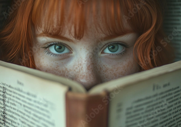 Obraz woman reading a book